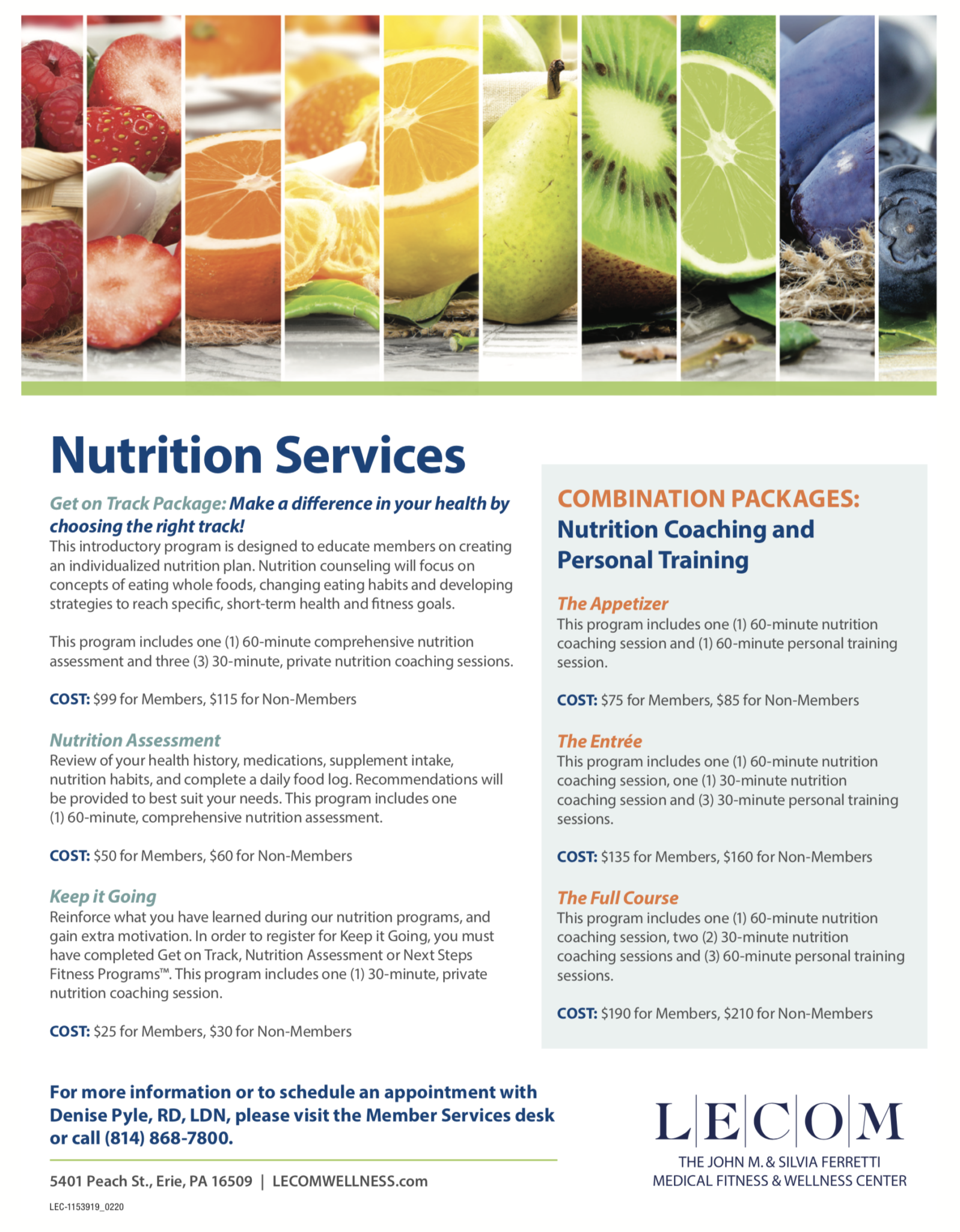 Nutritional Counseling Medical Fitness & Wellness Center